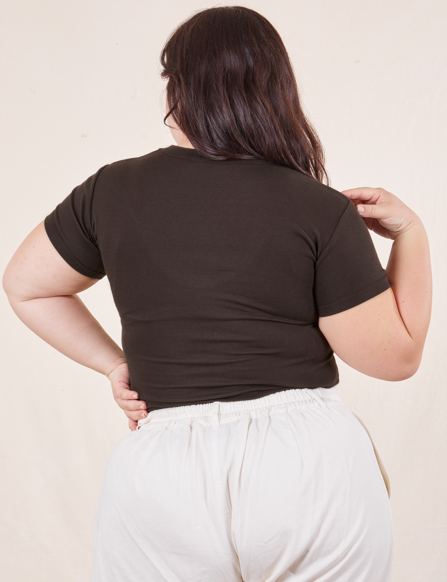 Back view of Baby Tee in Espresso Brown on Ashley