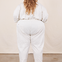 Back view of Everyday Jumpsuit in Vintage Tee Off-White worn by Catie