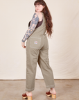 Back view of Original Overalls in Khaki Grey worn by Sydney