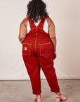 Back view of Original Overalls in Paprika worn by Morgan