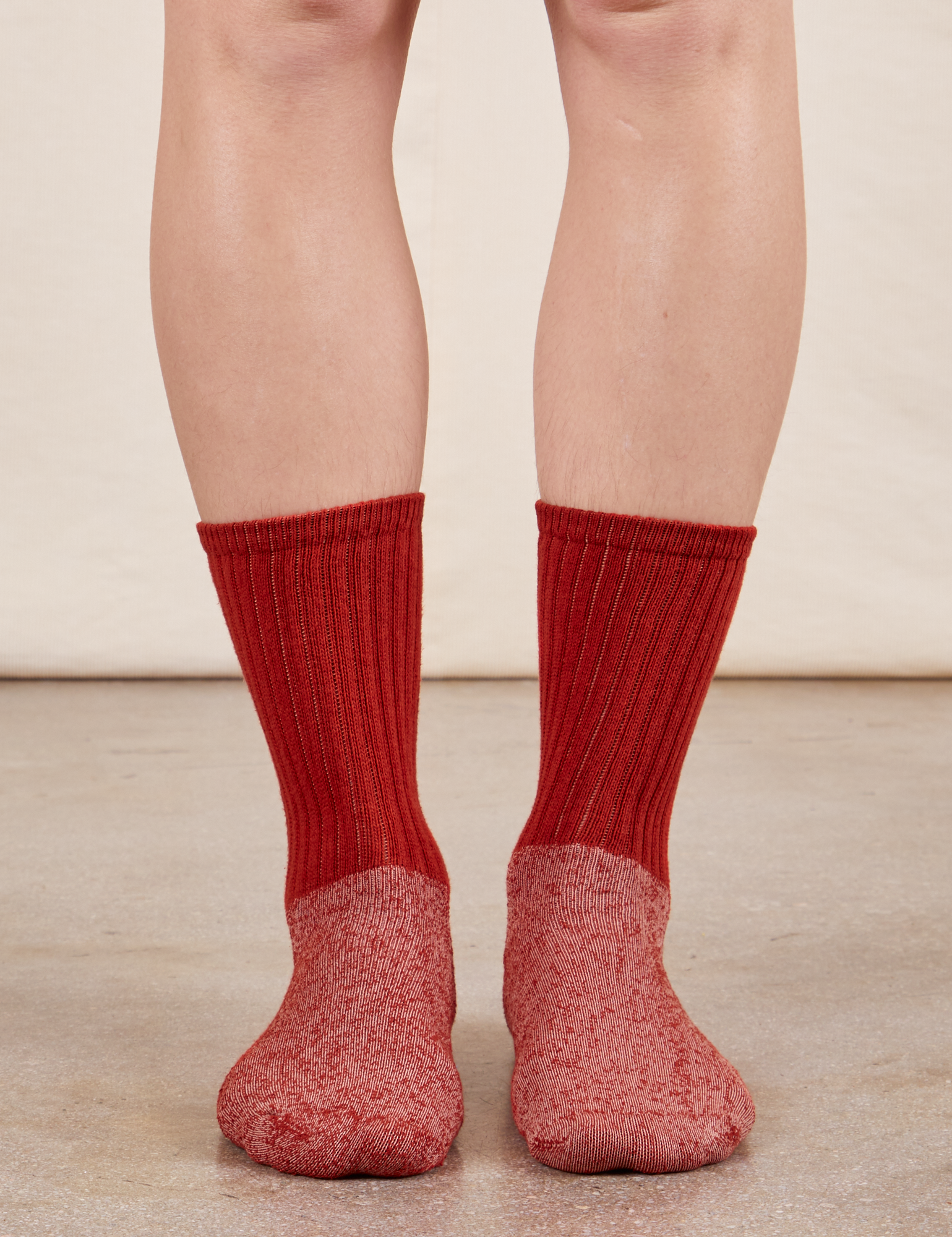 Thick Crew Sock in Paprika