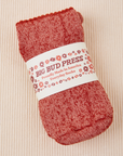 Thick Crew Sock in Paprika with packaging