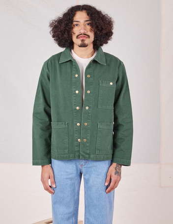 Denim Work Jacket - Dark Emerald Green – BIG BUD PRESS