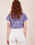 Back view of Pantry Button-Up in Faded Grape worn by Alex