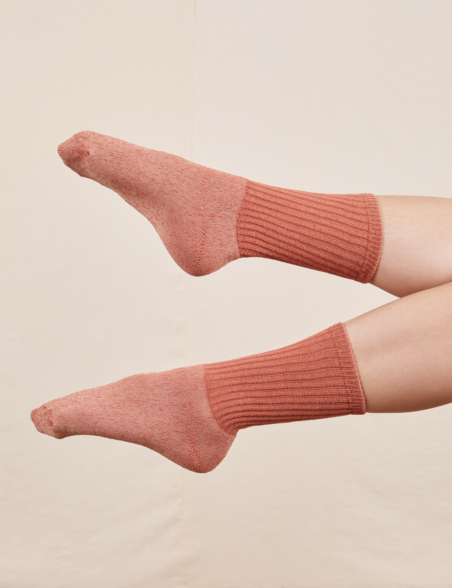 Thick Crew Sock in Clay Red