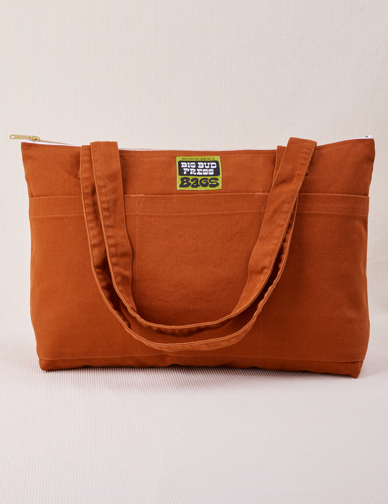 XL Zip Tote in Burnt Terracotta