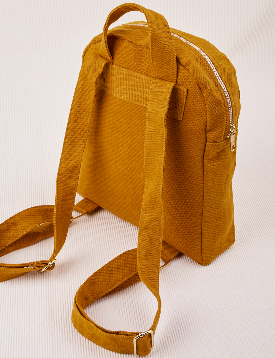 Mini Backpack in Spicy Mustard back view