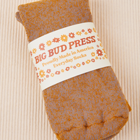 Thick Crew Sock in Spicy Mustard with packaging