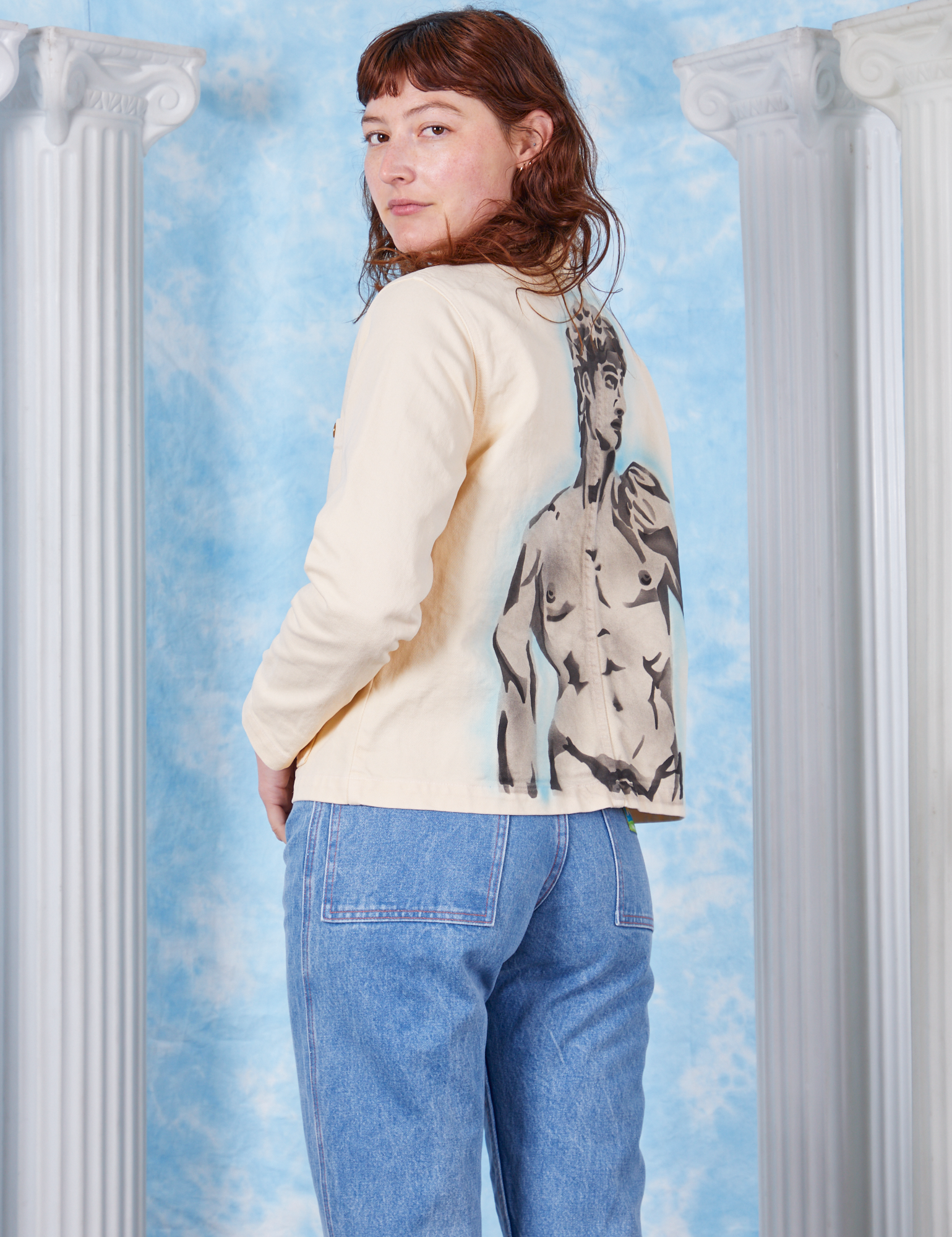David Neoclassical Work Jacket side view on Alex