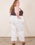 Back view of Western Pants in Vintage Tee Off-White on Catie