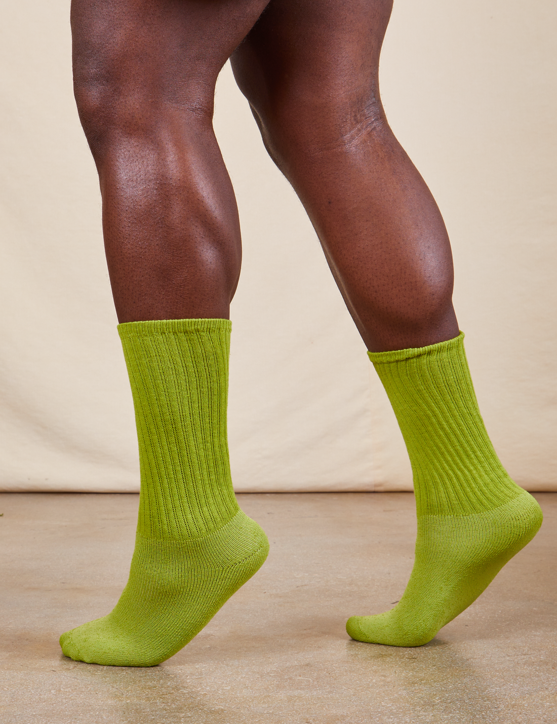 Thick Crew Sock in Gross Green