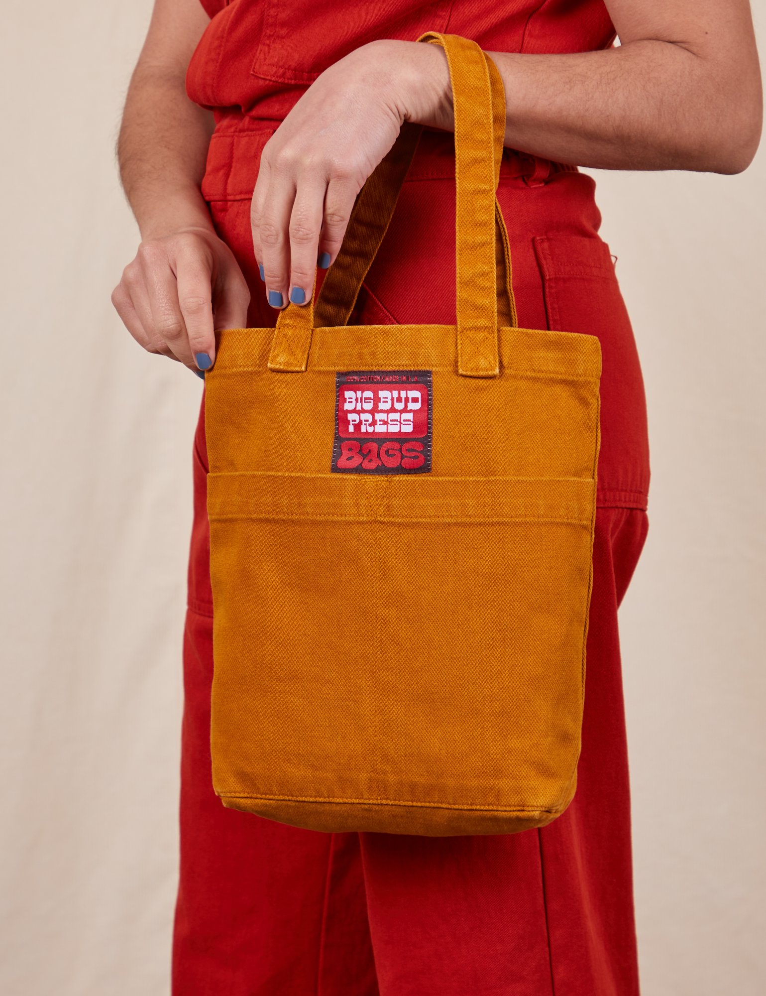 Mini Tote Bags in Spicy Mustard