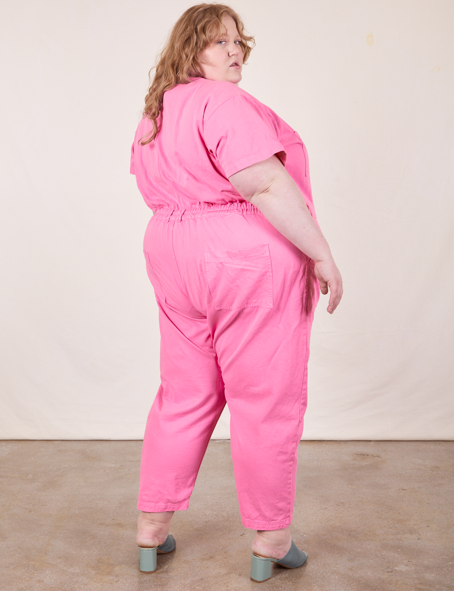 Pink plus jumpsuit sales