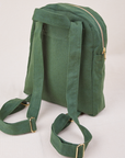 Mini Backpack in Dark Emerald Green back view