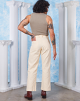 Venus & David Airbrush Western Pants back view on Jesse wearing khaki grey Tank Top