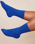 Thick Crew Sock in Royal Blue