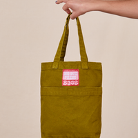Mini Tote Bags in Olive Green