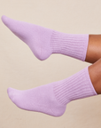 Thick Crew Sock in Lilac