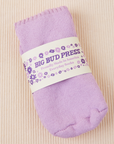 Thick Crew Sock in Lilac with packaging