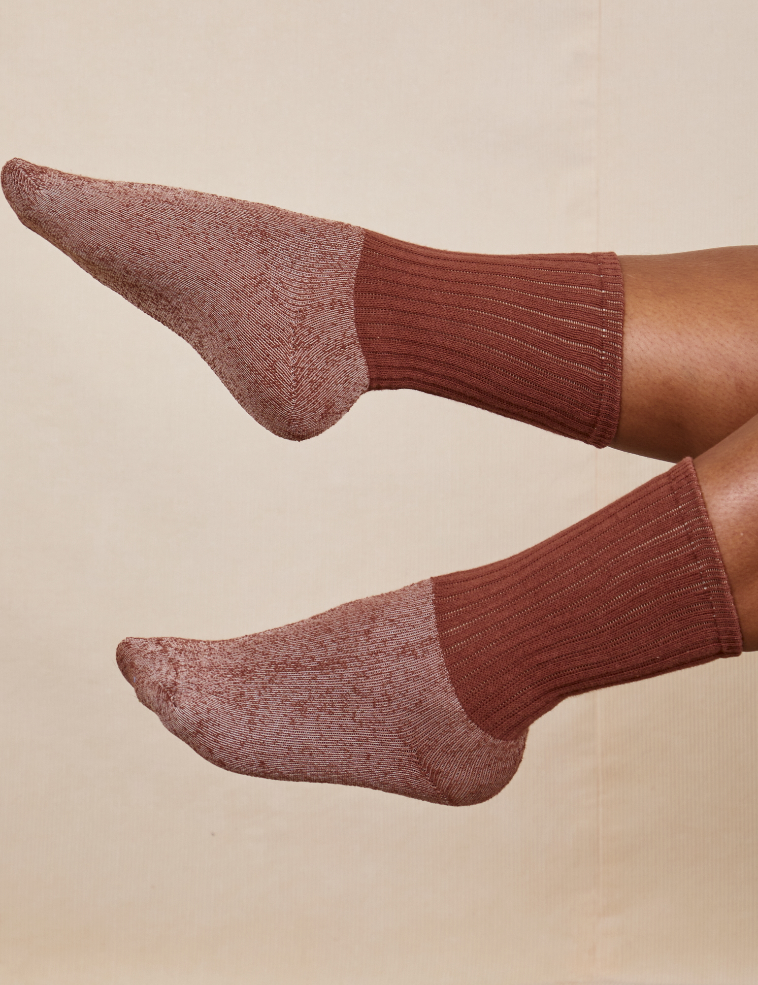 Thick Crew Sock in Fudgesicle Brown