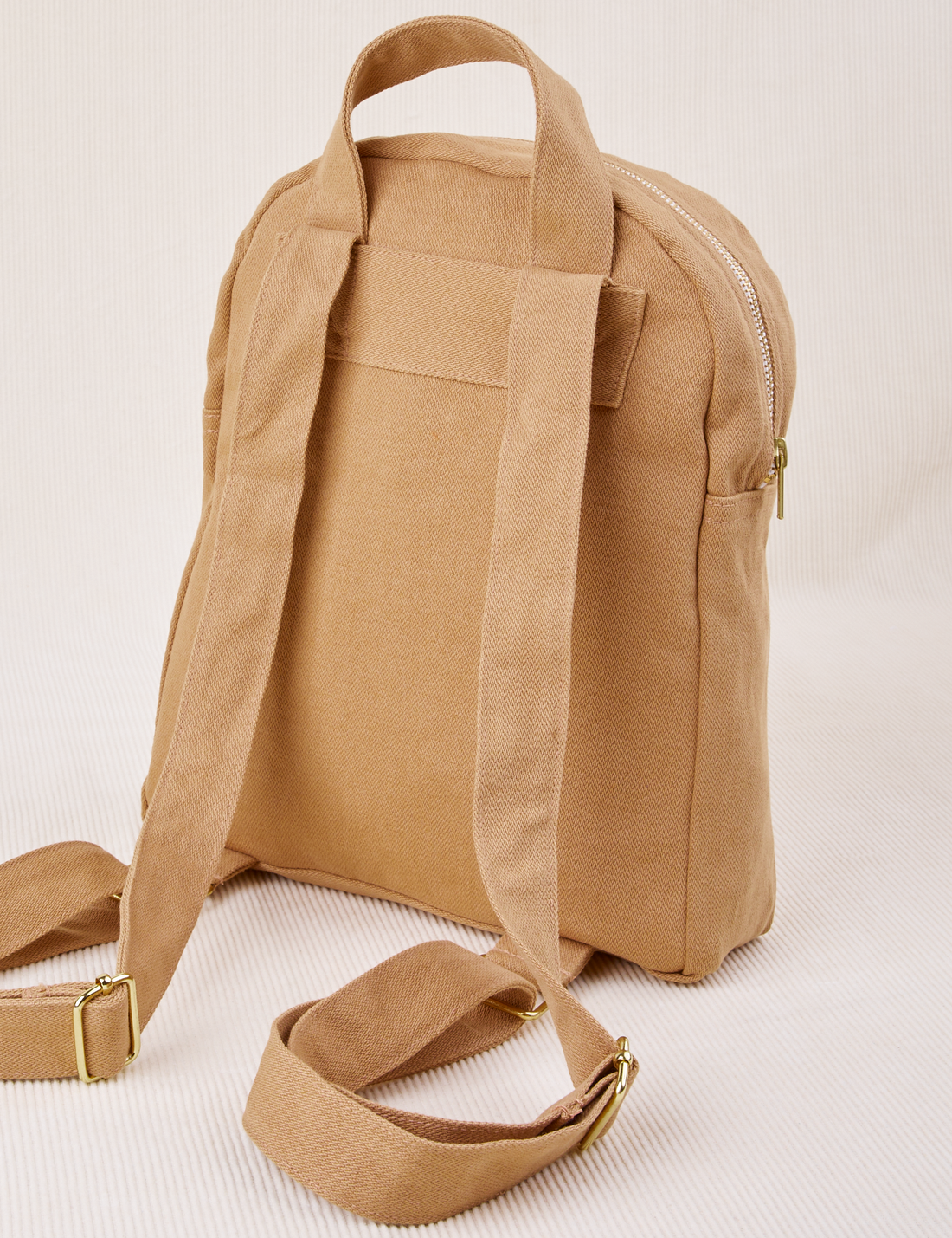 Mini Backpack in Tan back view