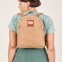 Mini Backpack in Tan worn by Tiara