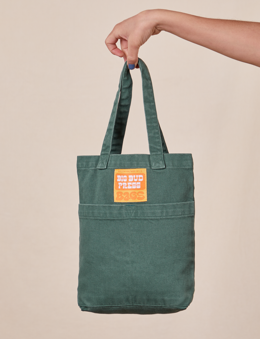 Mini Tote Bags in Dark Emerald
