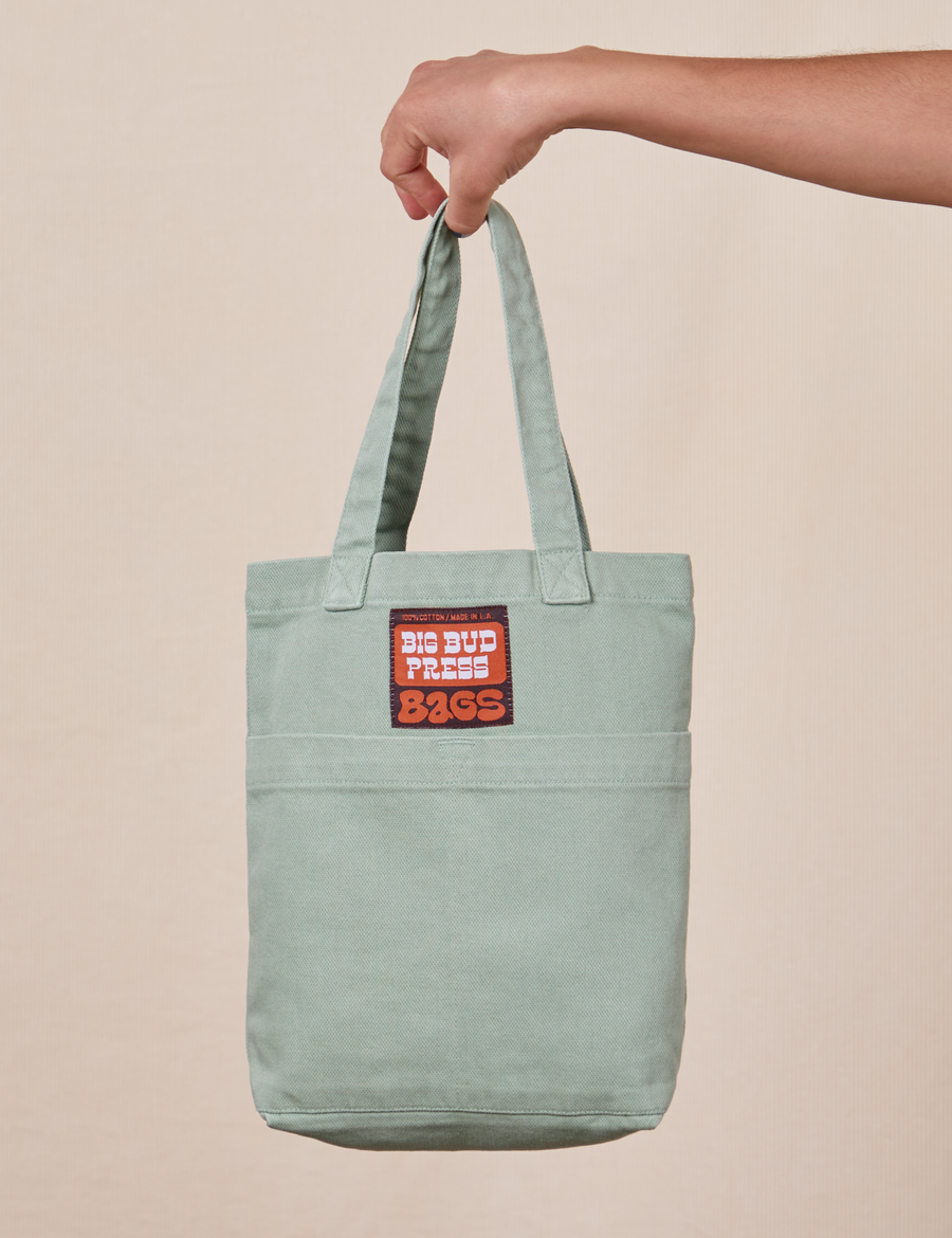 Mini Tote Bags in Sage Green