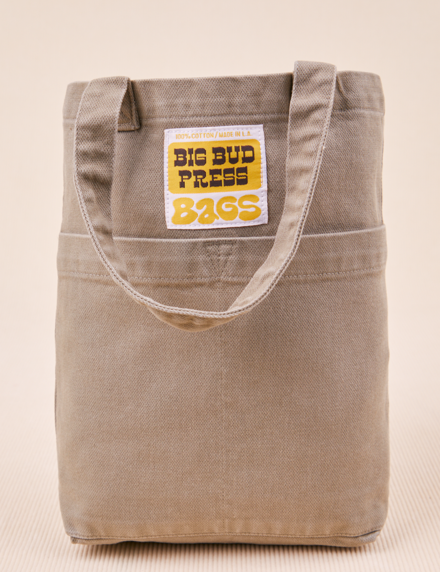 Mini Tote Bags in Khaki Grey