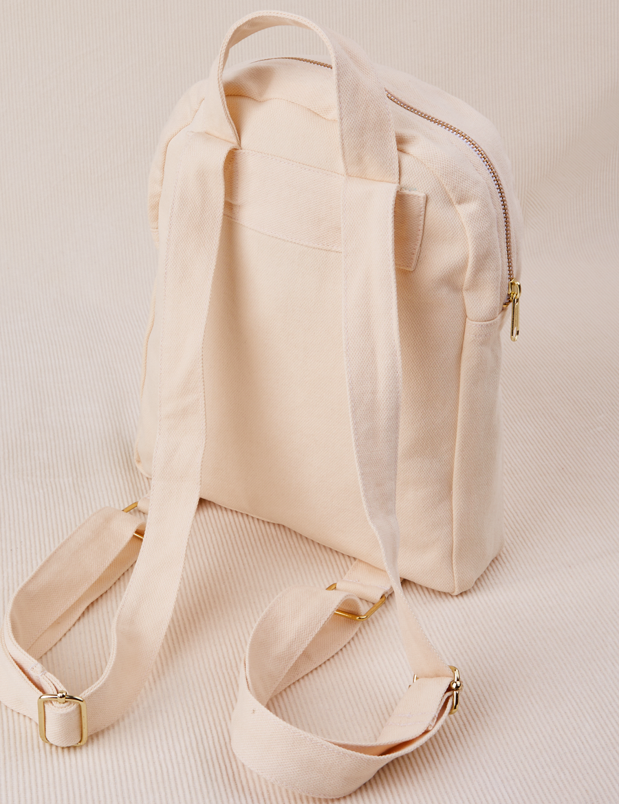 Mini Backpack in Vintage Off-White back view