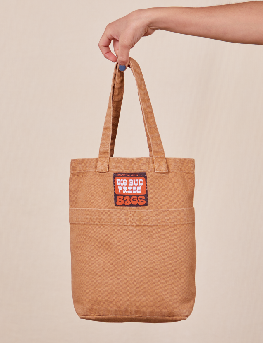 Mini Tote Bags in Tan