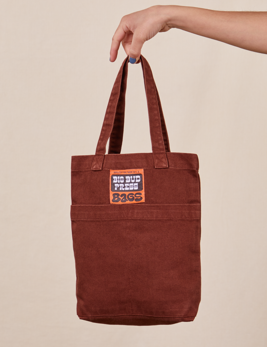 Mini Tote Bags in Fudgesicle Brown