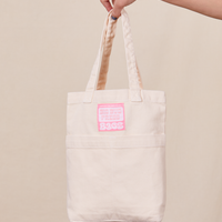 Mini Tote Bags in Vintage Off White
