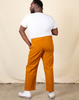 Work Pants in Spicy Mustard back view on Eli