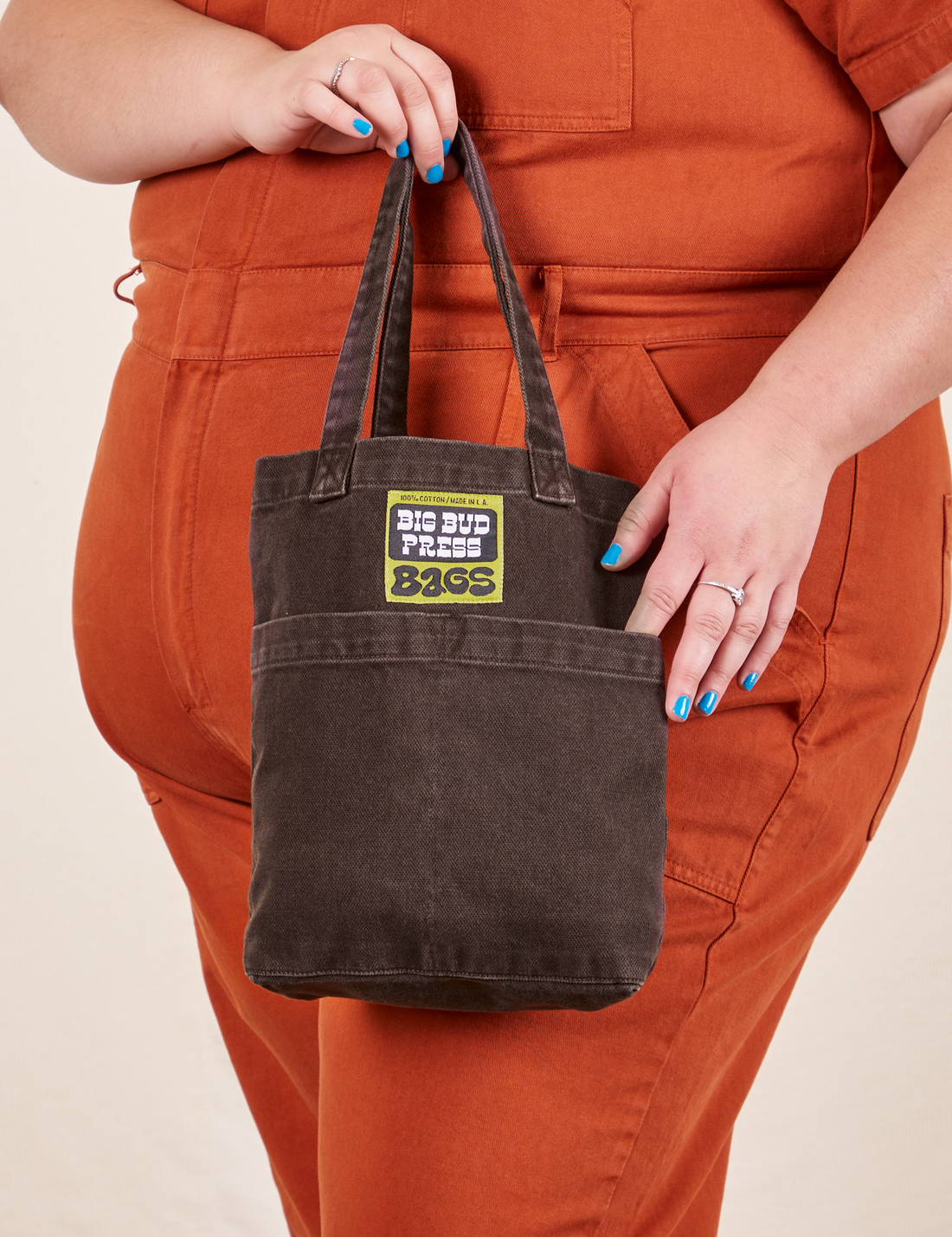 Mini Tote Bag in Espresso Brown