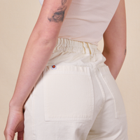 Work Pants in Vintage Tee Off-White back pockets
