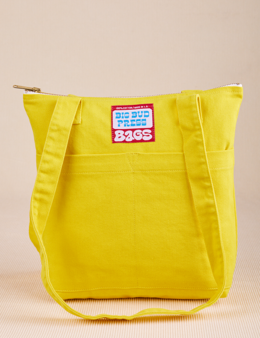 Over-Shoulder Zip Mini Tote in golden yellow