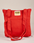 Over-Shoulder Zip Mini Tote in mustang red