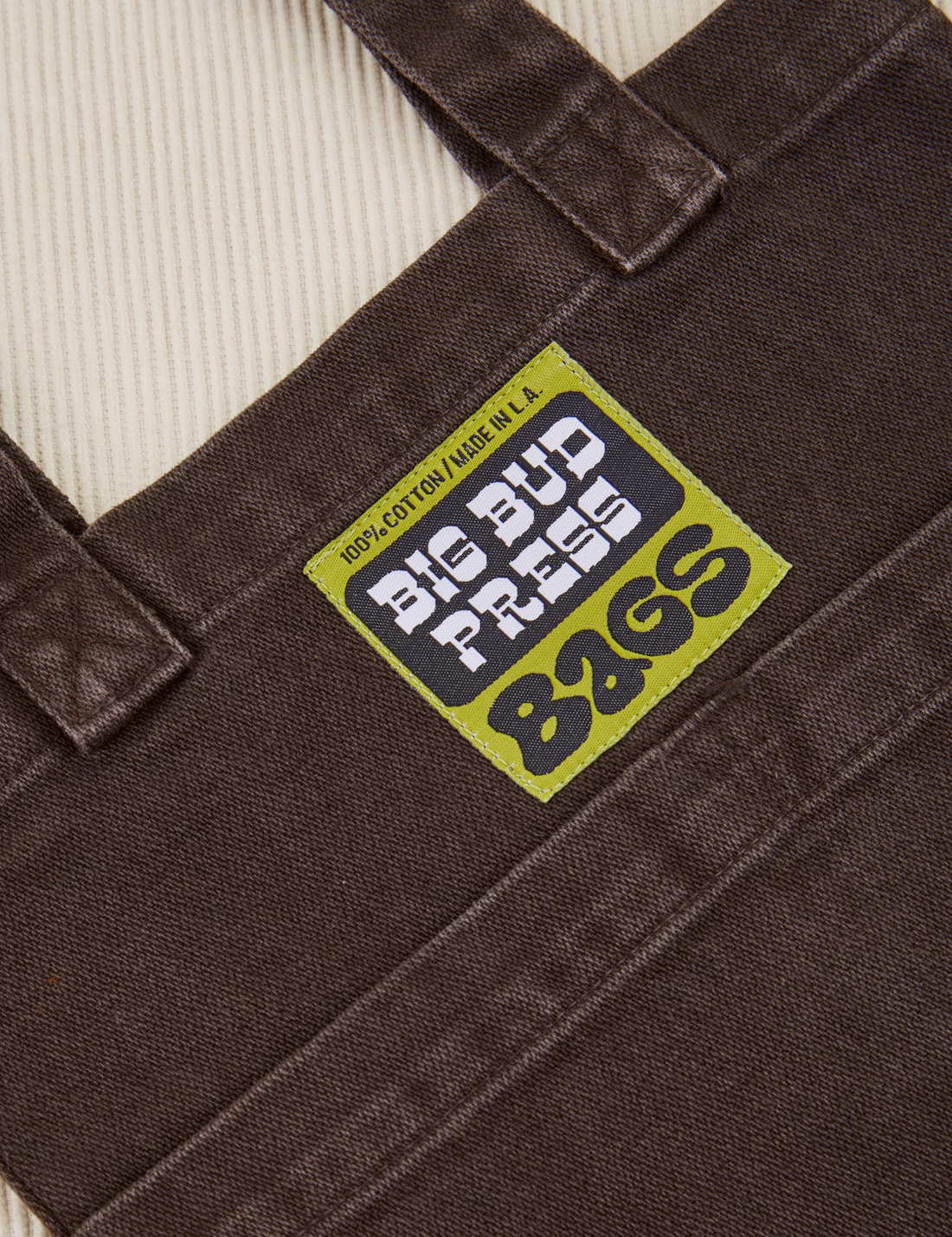 Mini Tote Bag in Espresso Brown close up
