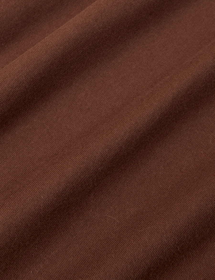 The Organic Vintage Tee in Fudgesicle Brown fabric detail