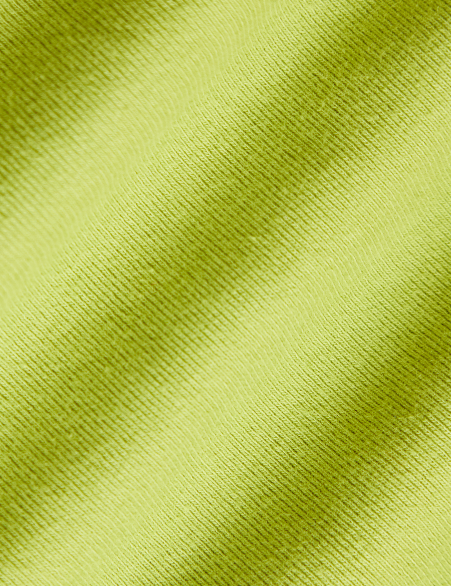The Tank Top in Gross Green detail close up of fabric