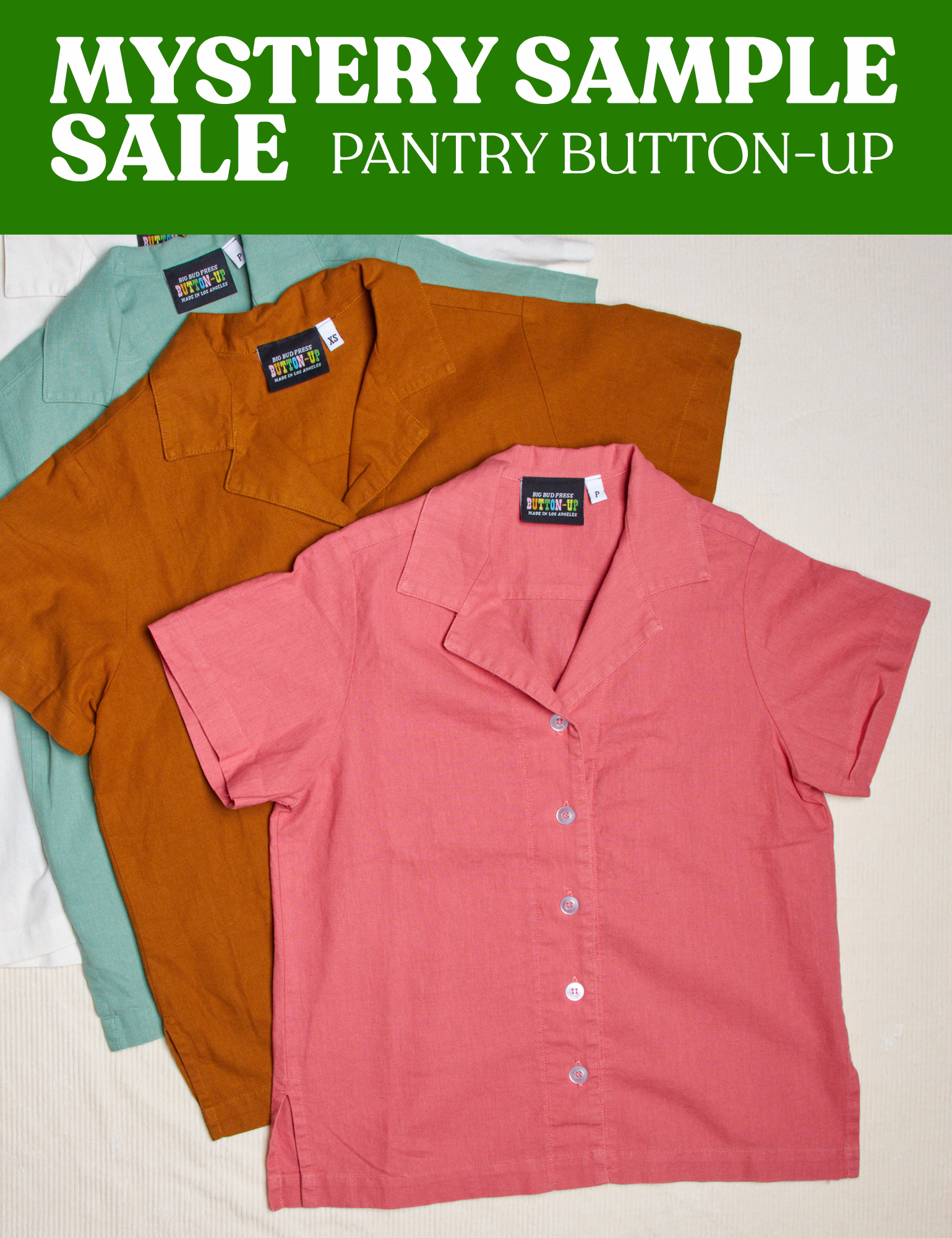 PANTRY BUTTON-UP - MYSTERY SAMPLE SALE! *FINAL SALE*