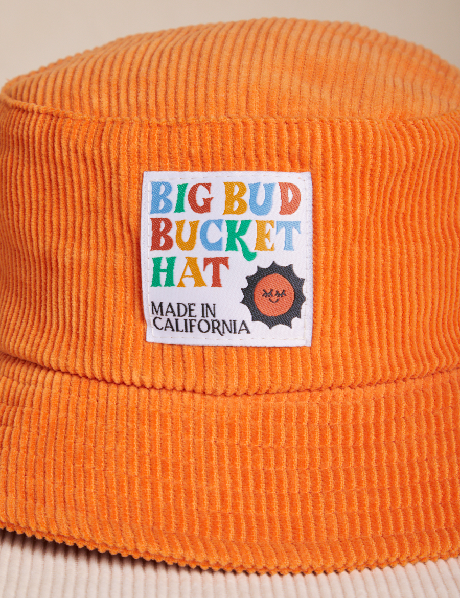 Big Bud Bucket Hat in orange sherbert
