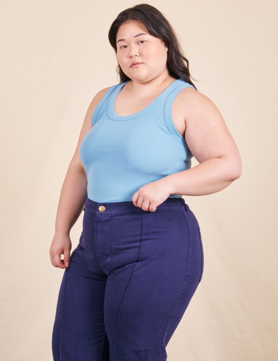 The Tank Top in Baby Blue on Ashley