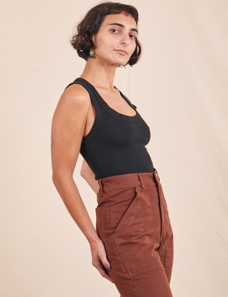 The Tank Top in Basic Black on Soraya