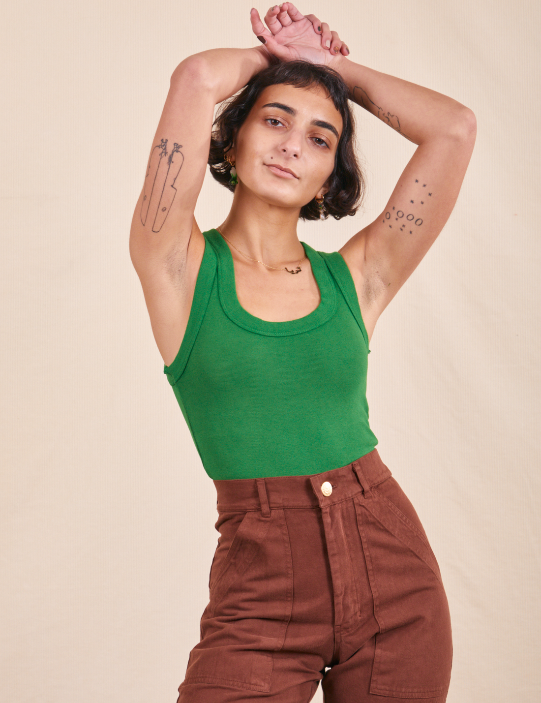 The Tank Top in Forest Green on Soraya