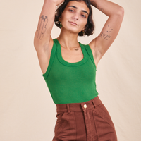 The Tank Top in Forest Green on Soraya