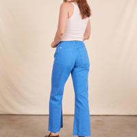 Western Pants in Greek Blue back view on Allison