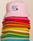 Big Bud Bucket Hats stacked in an array of colors