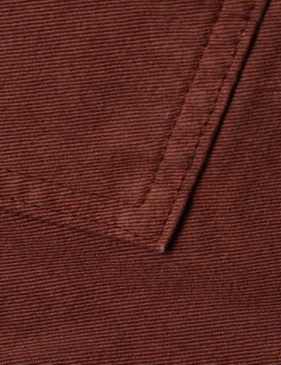 Petite Western Pants in Fudgesicle Brown detail close up of fabric